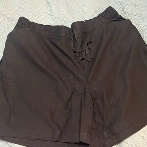 Women's Linen Black Casual Shorts LB plus size 22/24